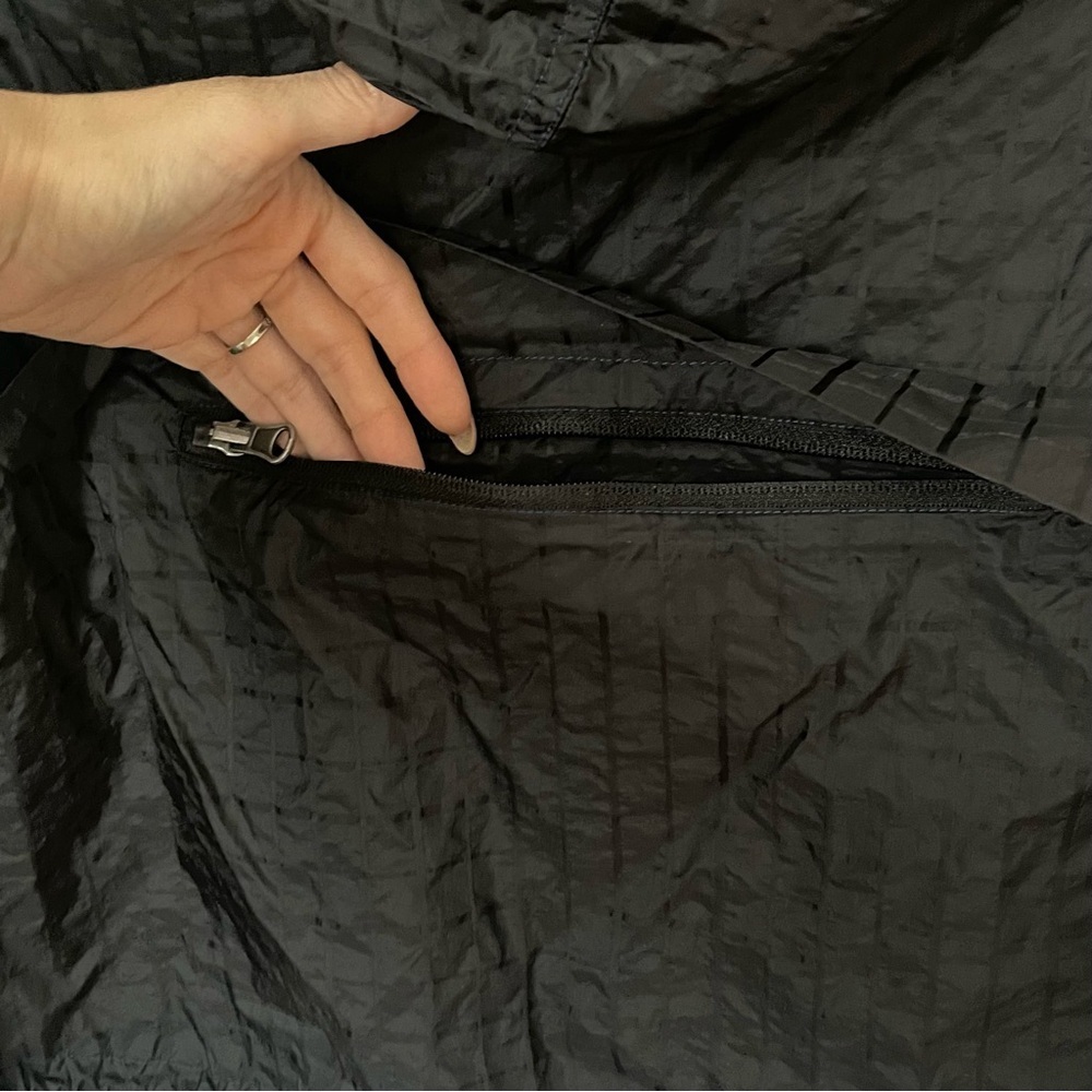 Free People Festival Parachute Jacket Windbreaker XS Black Packable Utility - Picture 12 of 12